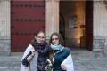 Two of our most active volunteers in Salamanca for the EC2U Forum, after recovering our dear Murgu.